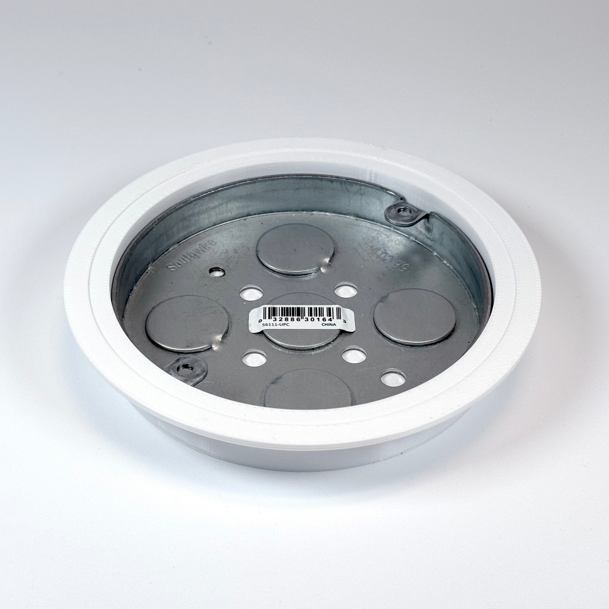 White Pancake Junction Box Cover