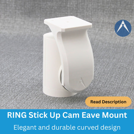 Ring Stick Up Cam Eave Mount with durable and elegant curved design.