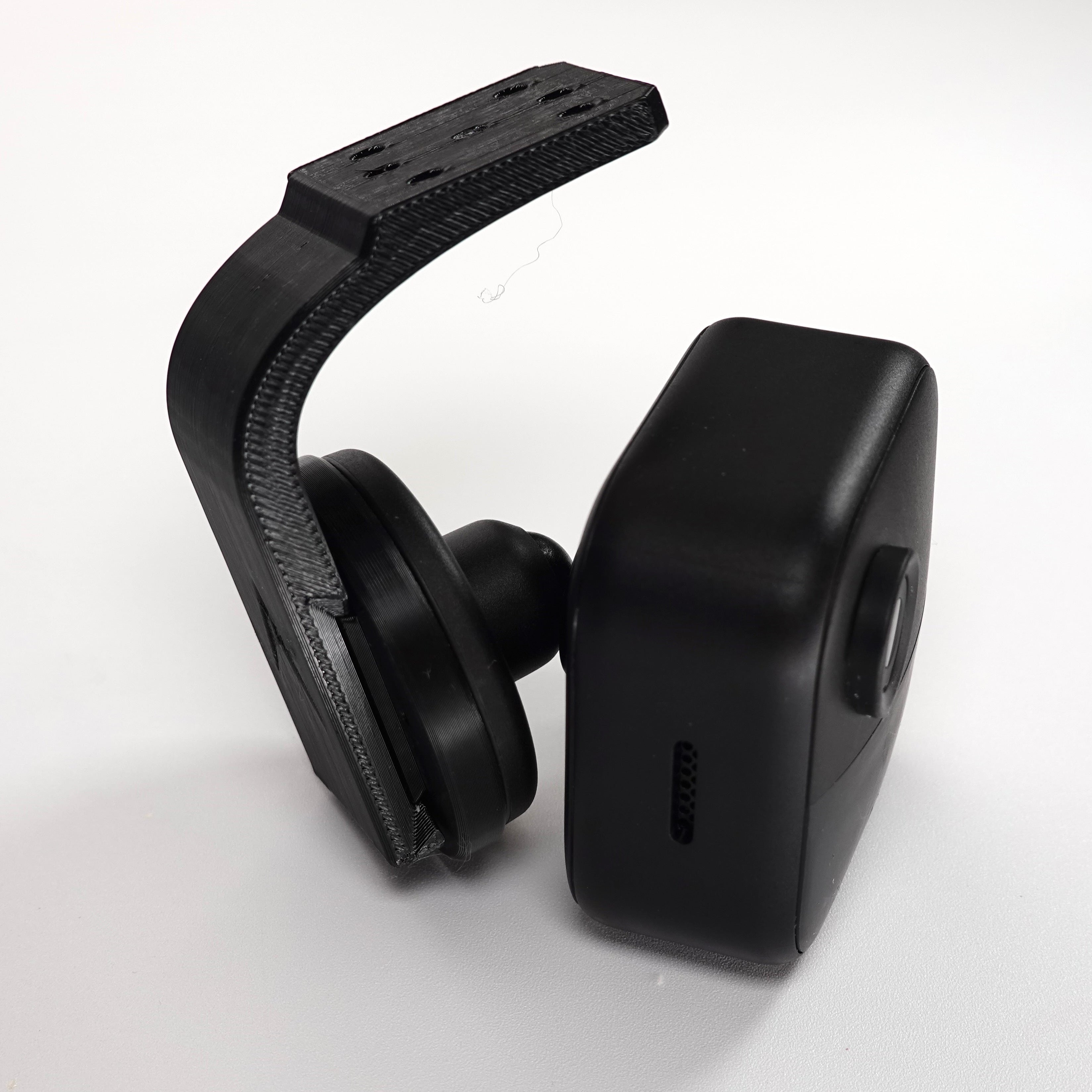 3D-printed black soffit and ceiling mount securely for Blink Outdoor 4 security camera.