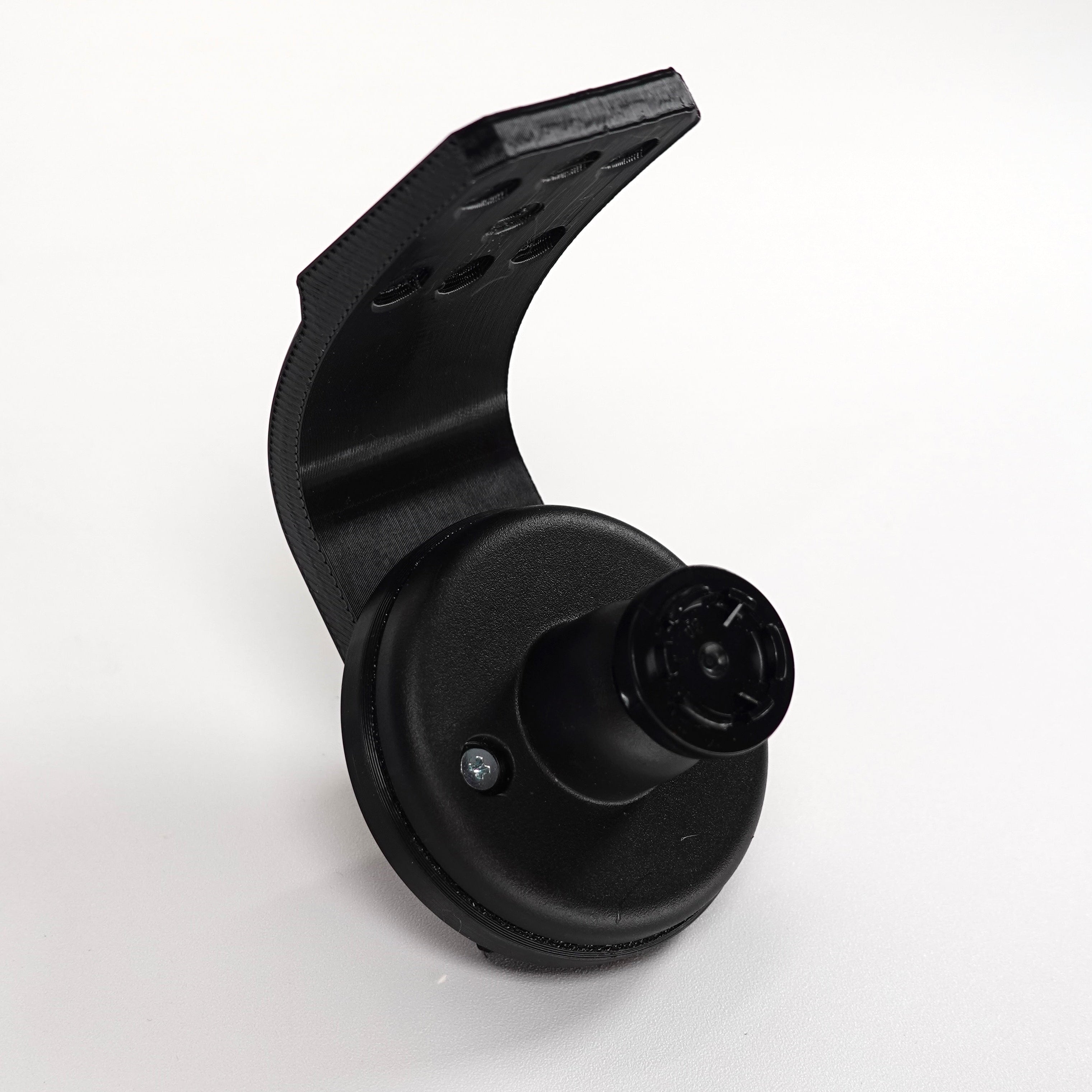 3D-printed black plastic soffit and ceiling mount for a Blink security camera