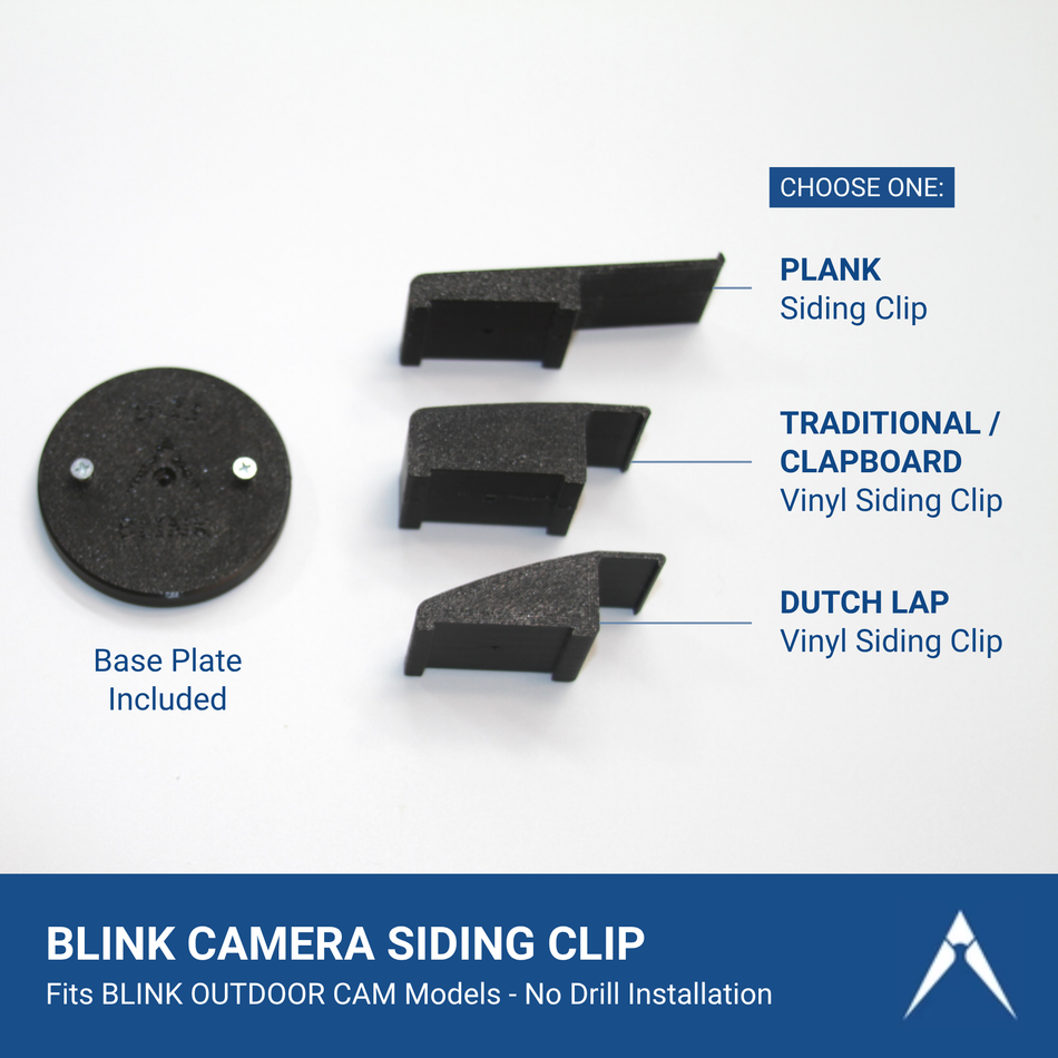 BLINK Camera Siding Clip – Dutch Lap Vinyl, Traditional Vinyl, or Plank Siding Mount - No Drill, No Holes