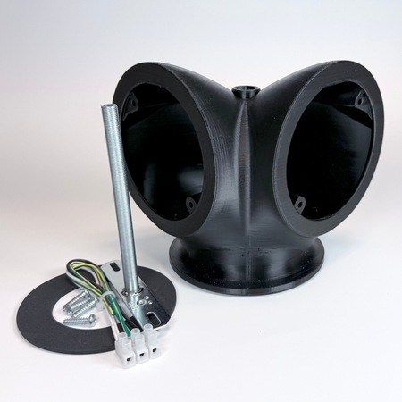 Black Dual Soffit Mounts for Floodlight Cameras