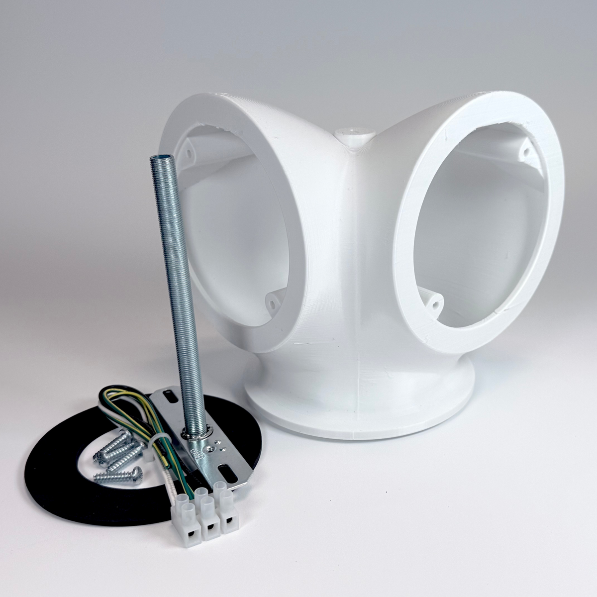 White Dual Soffit Mounts for Floodlight Cameras