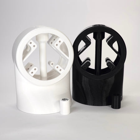 Slim 90° Dual Soffit Mounts for floodlight cameras.