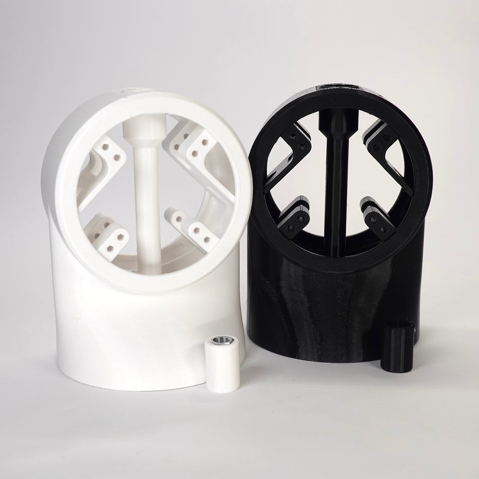 Slim 90° Dual Soffit Mounts for floodlight cameras.