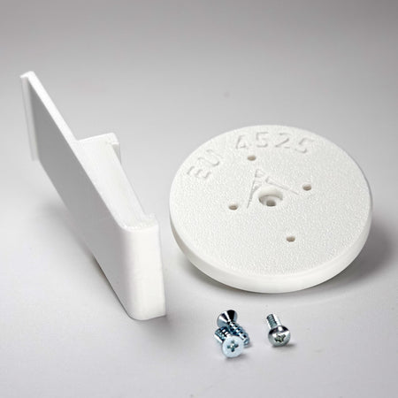 Plank siding clip and circular mounting base for a eufy camera, include screws.