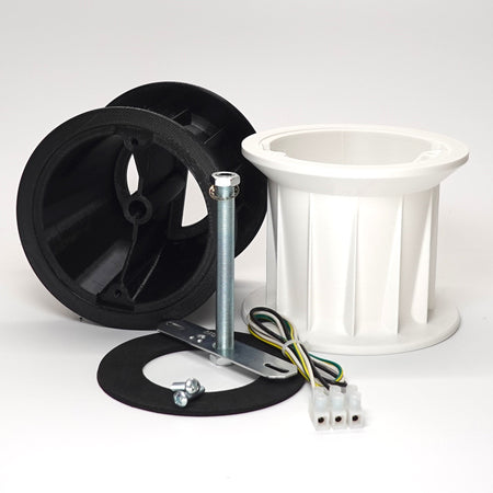 Soffit drop extensions for floodlight cameras.