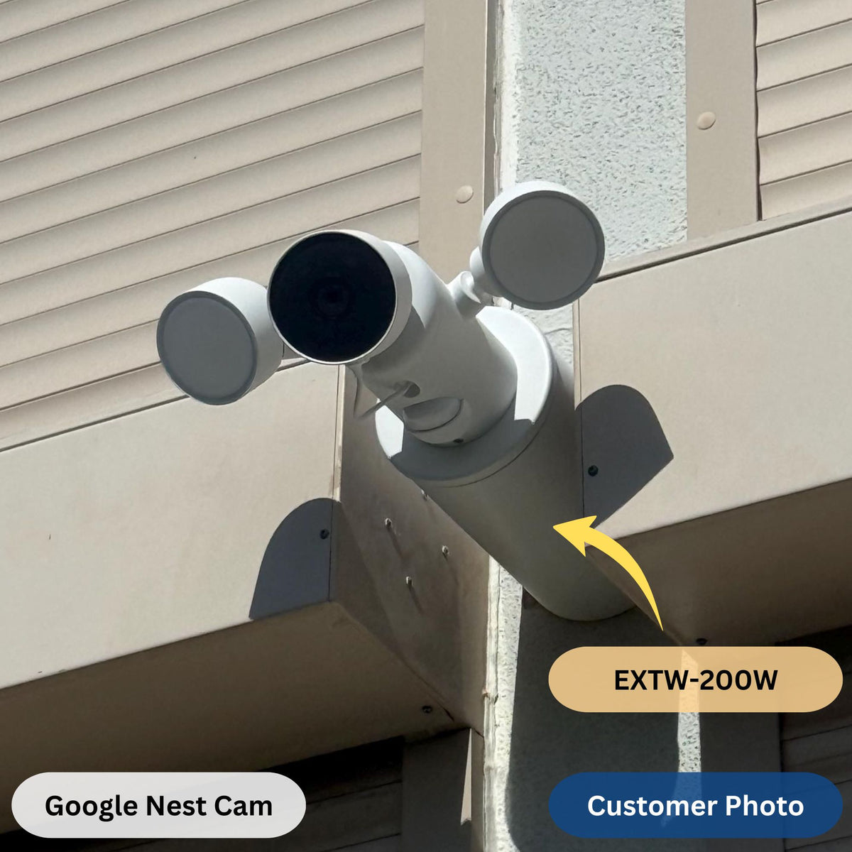 200mm Wall Standoff Extension with Google Nest Cam