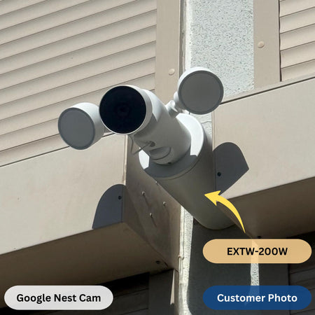 200mm Wall Standoff Extension with Google Nest Cam