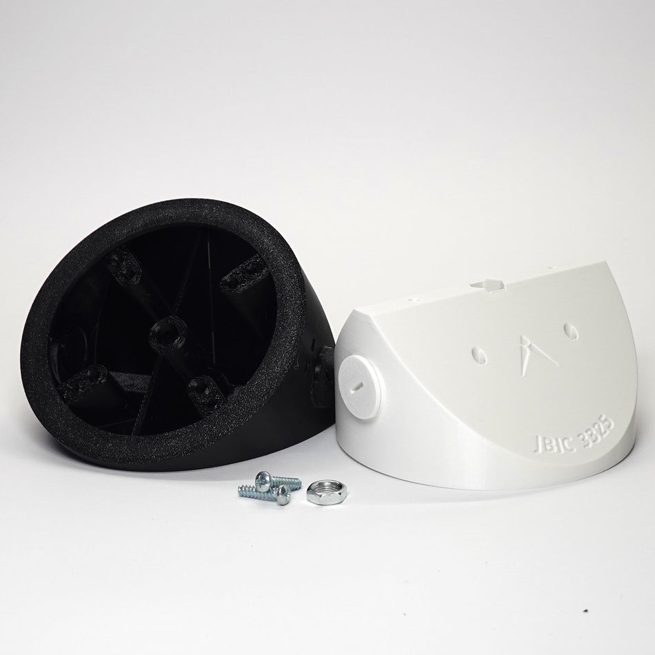 Inside Corner Mount / Junction Box for floodlight cameras.