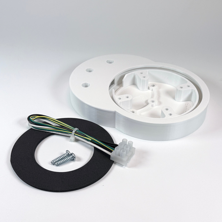 White Junction Box Offset Adapter