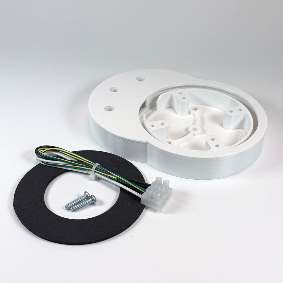 White Junction Box Offset Adapter