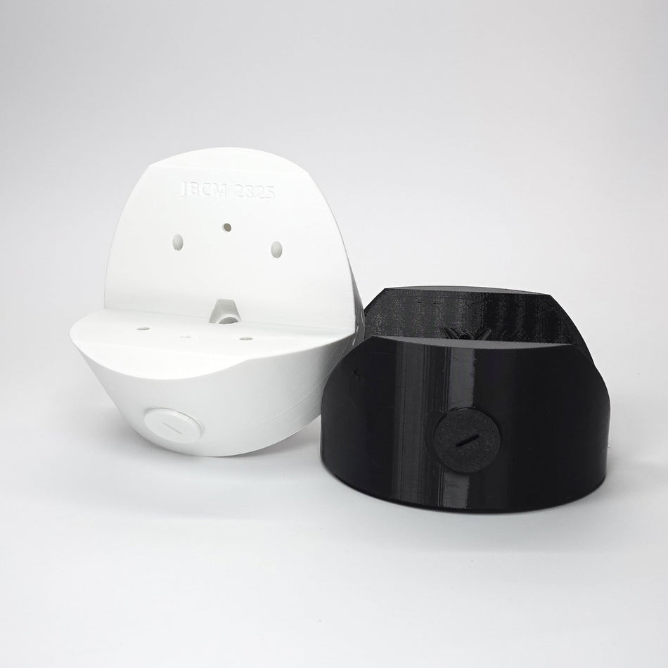 Outside corner junction box mounts for floodlights and cameras,