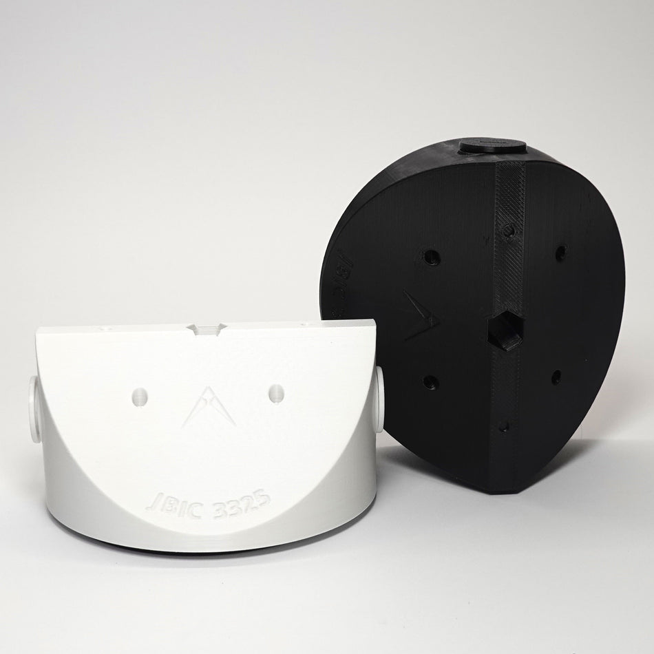 3D-printed Inside Corner Mount / Junction Box for floodlight cameras