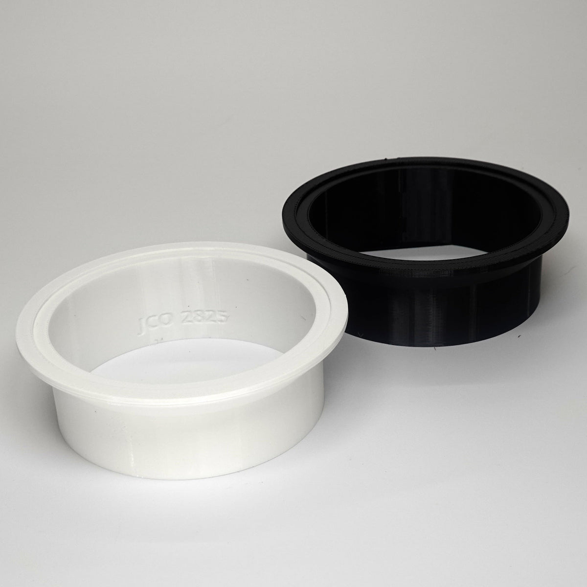 Octagonal weatherproof junction box cover in black and white.
