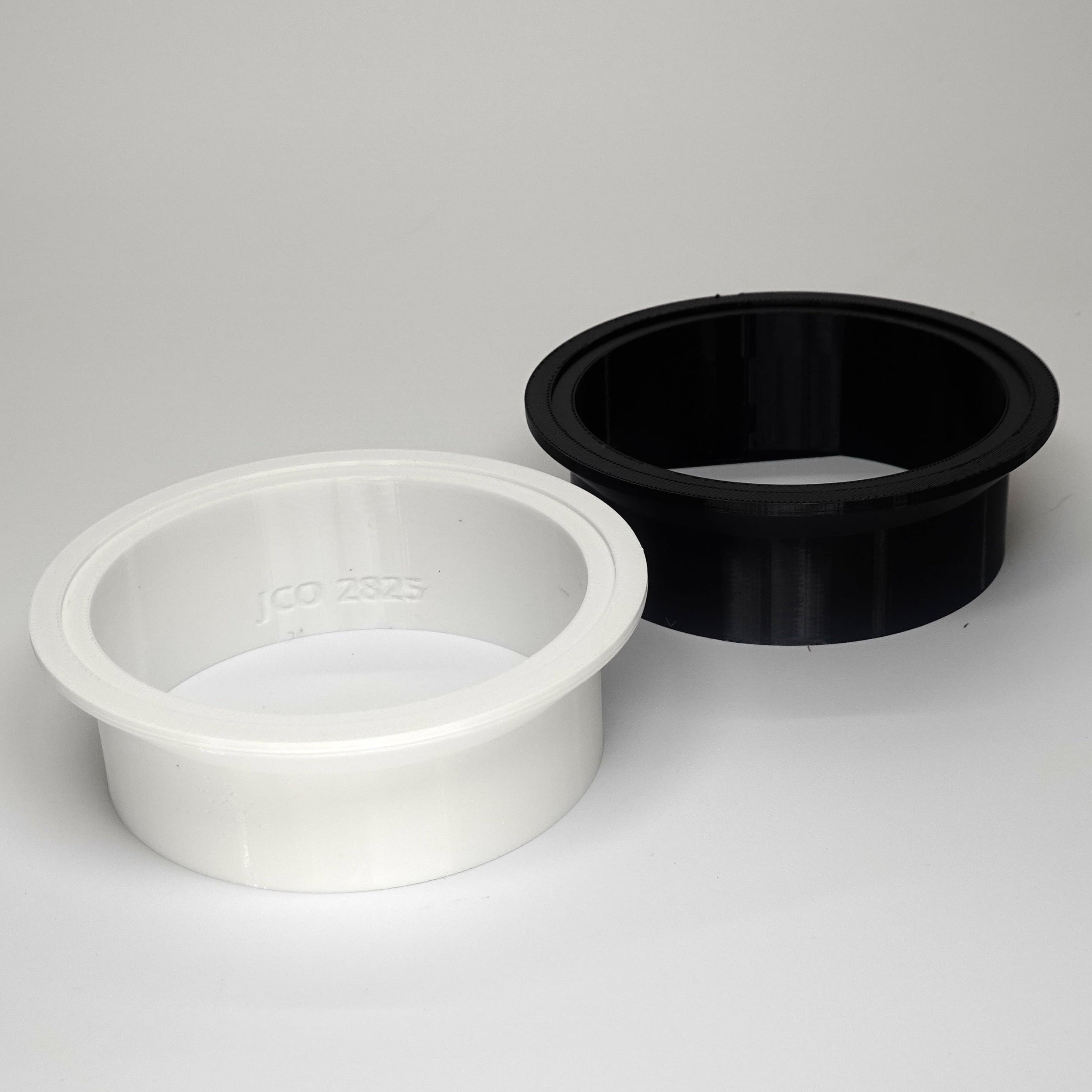 Octagonal weatherproof junction box cover in black and white.