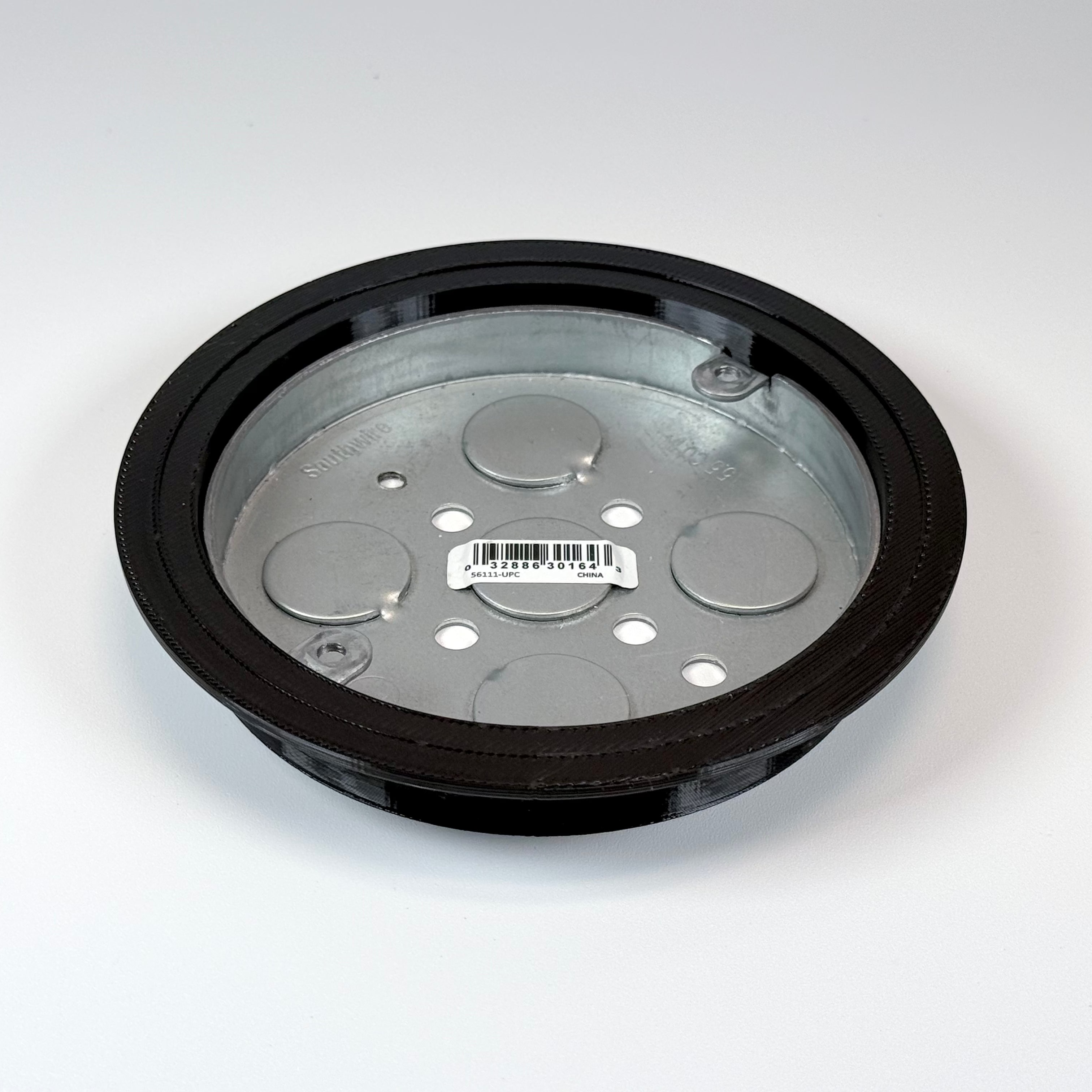 Black Pancake Junction Box Cover