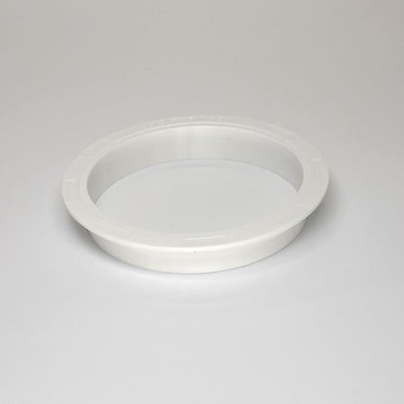 White pancake weatherproof junction box cover.