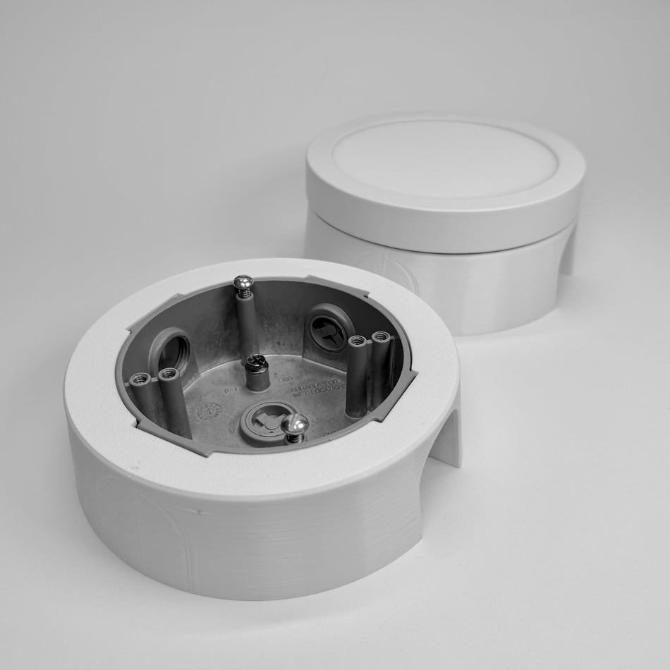 Round Weatherproof Junction Box Cover with Knockouts