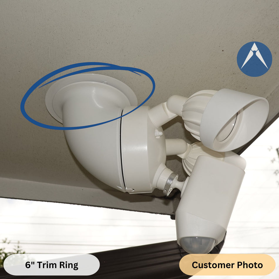 6" Oops Plate / Trim Ring for 4" Flush-Mounted Junction Boxes