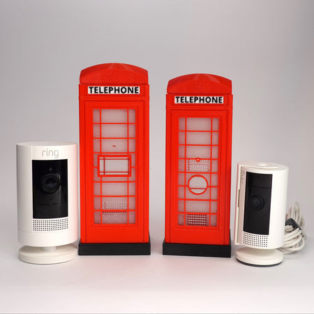 3D-printed miniature London Red Phone Booth (K6 style).