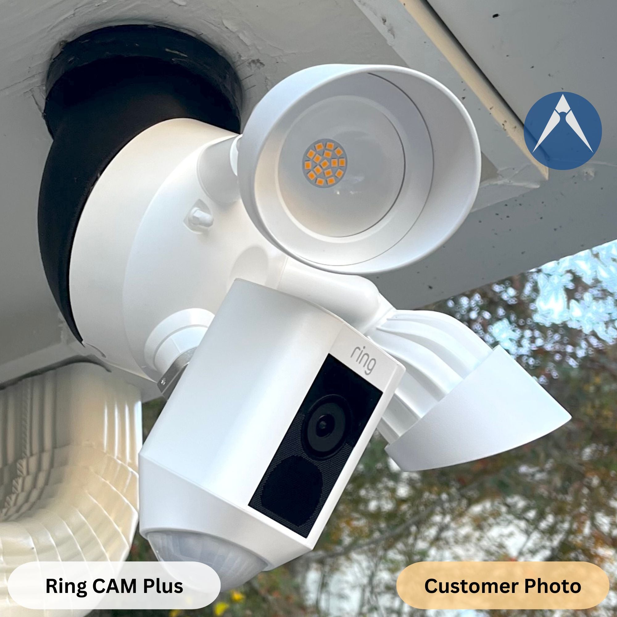 Ring Cam Plus soffit installed using Alexactly S-60B mount.