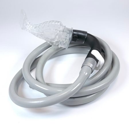 Dental Isolation Adapter shown with hose and mouthpiece.