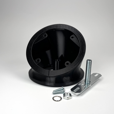 Universal 45-degree floodlight camera wall mount in black