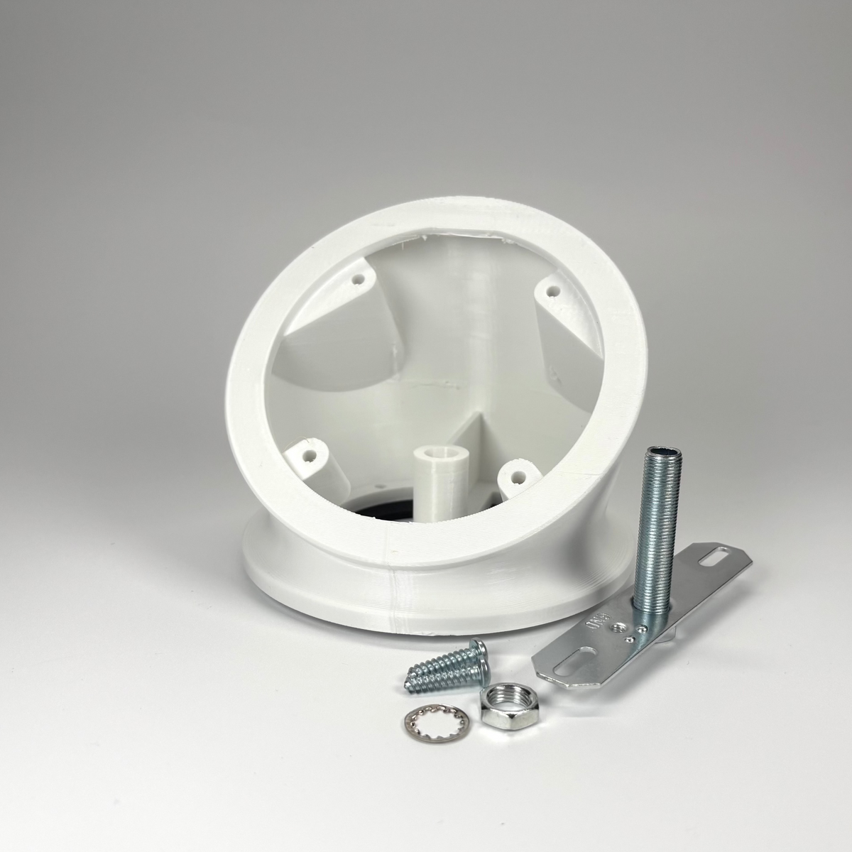 Universal 45-degree floodlight camera wall mount in white
