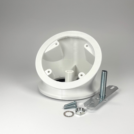 Universal 45-degree floodlight camera wall mount in white