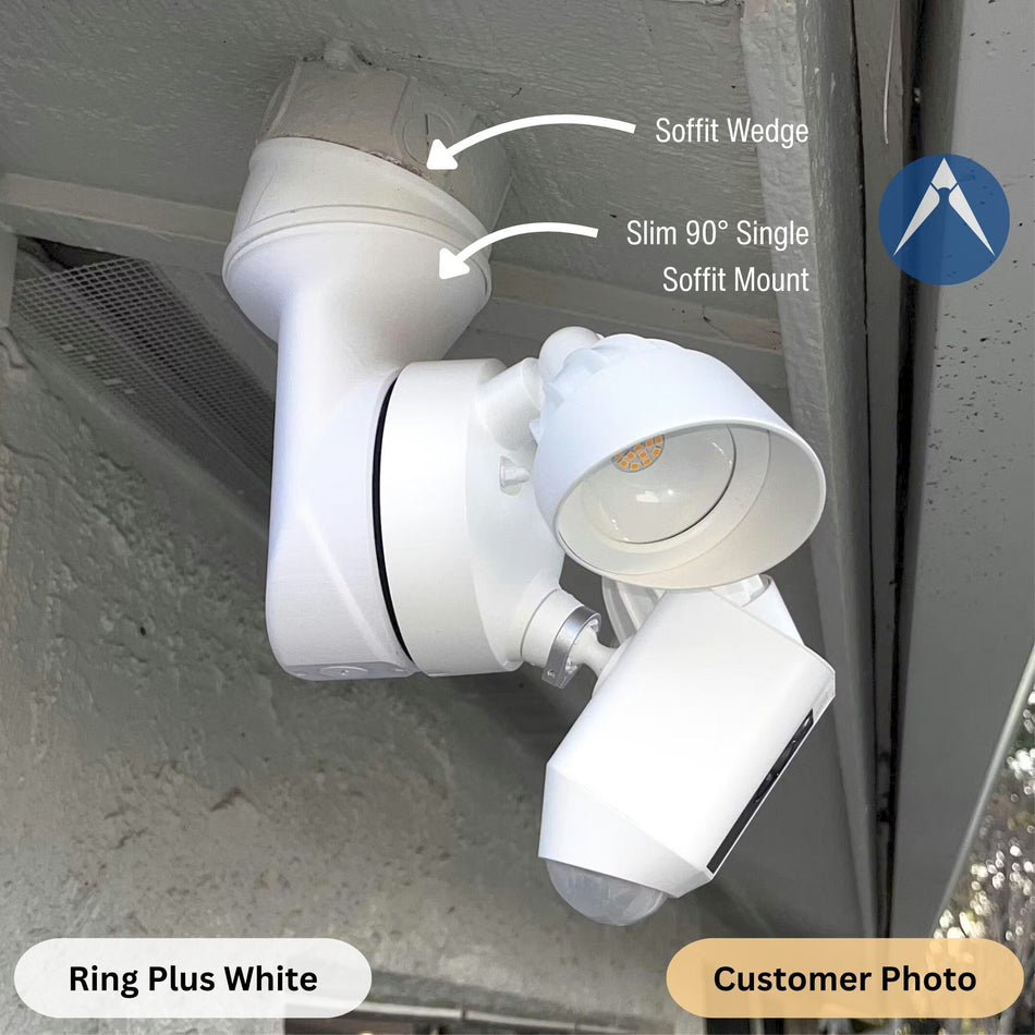 Slim 90° Single Soffit Mount for Floodlight Cameras