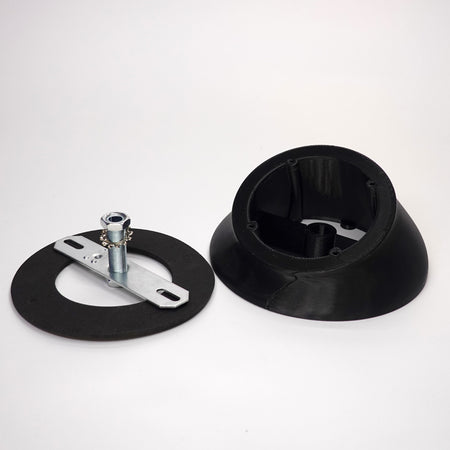 3D-printed angled soffit wedge for UniFi G Turret camera.