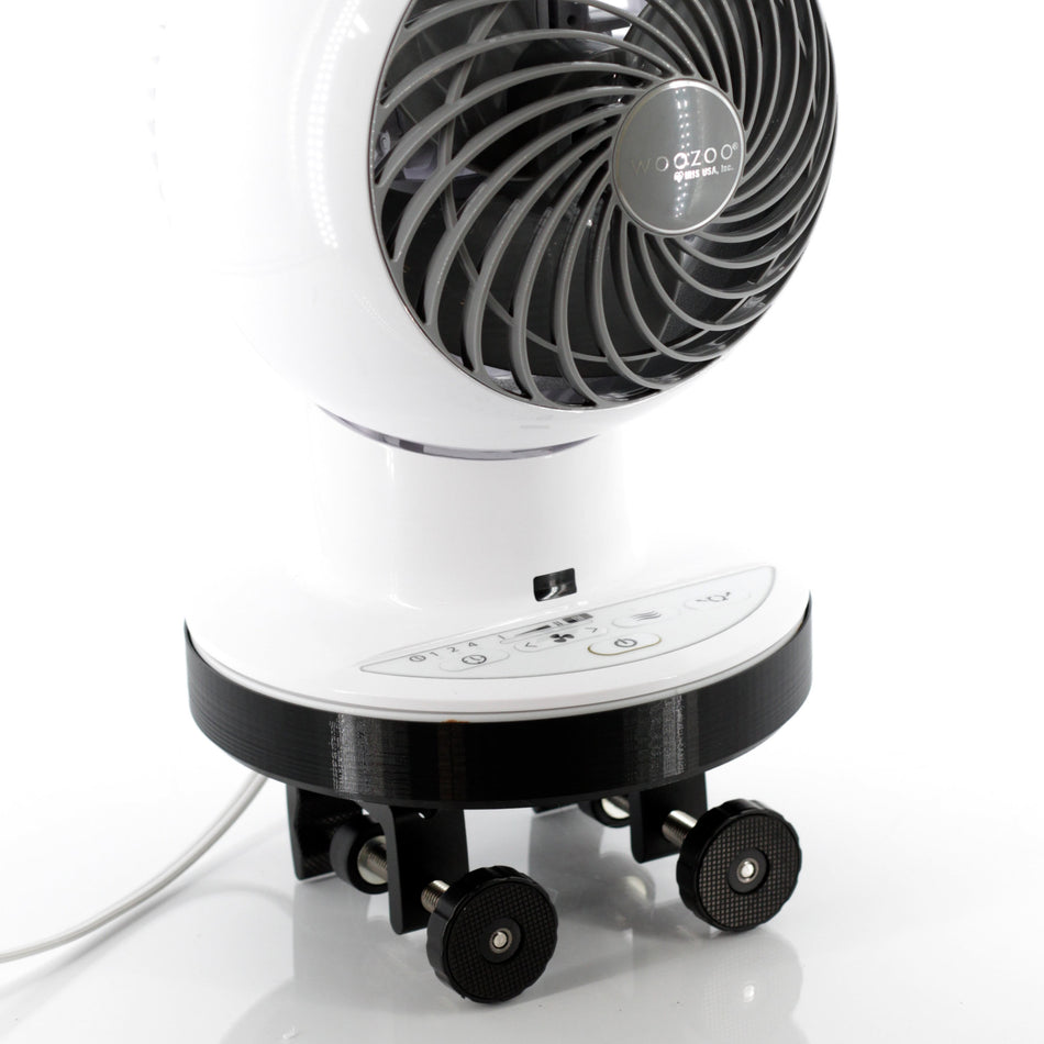 Clamp-on Stand for Desk Fans. Great for Bedrooms, Dorms, and Office. Includes 8-inch Riser.
