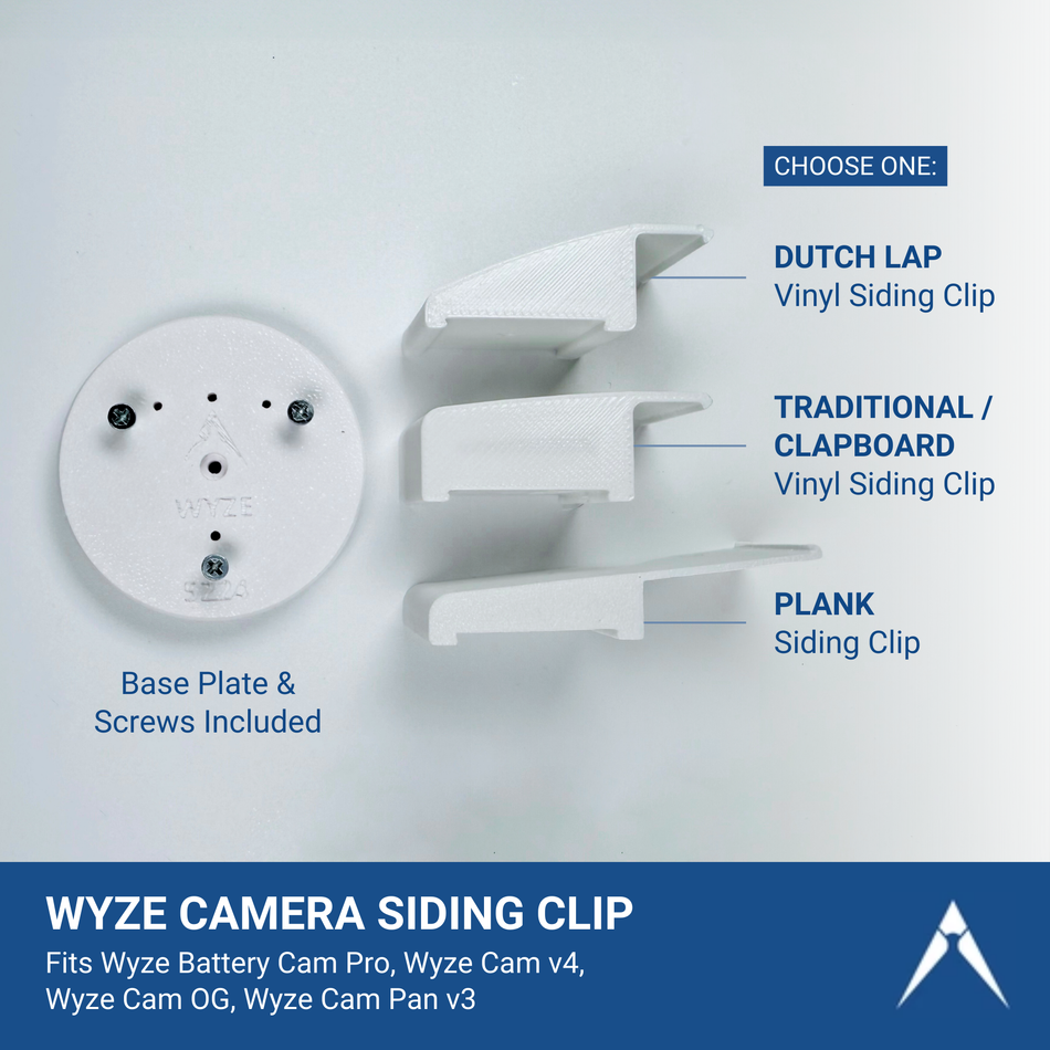 Wyze Cam Siding Clip – Dutch Lap, Traditional, or Plank Siding