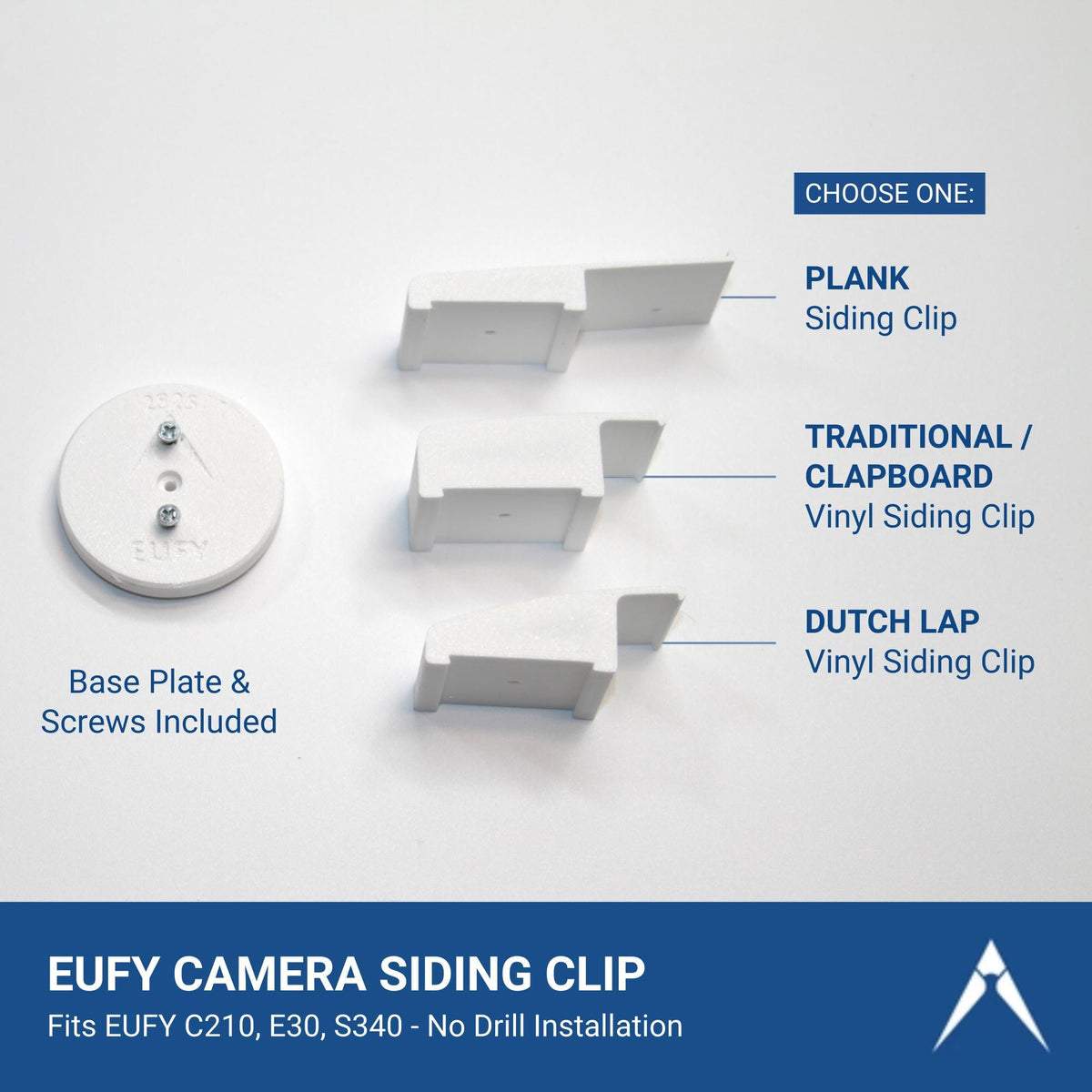 EUFY Camera Siding Clip – Dutch Lap Vinyl, Traditional Vinyl, or Plank Siding Mount – No Drill Bracket