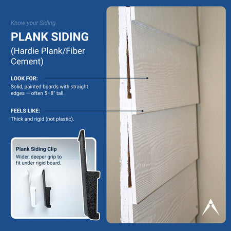 EUFY Solar Wall Light Camera Siding Clip – Dutch Lap Vinyl, Traditional Vinyl or Plank Siding Mount – No Drill, No Holes Mount