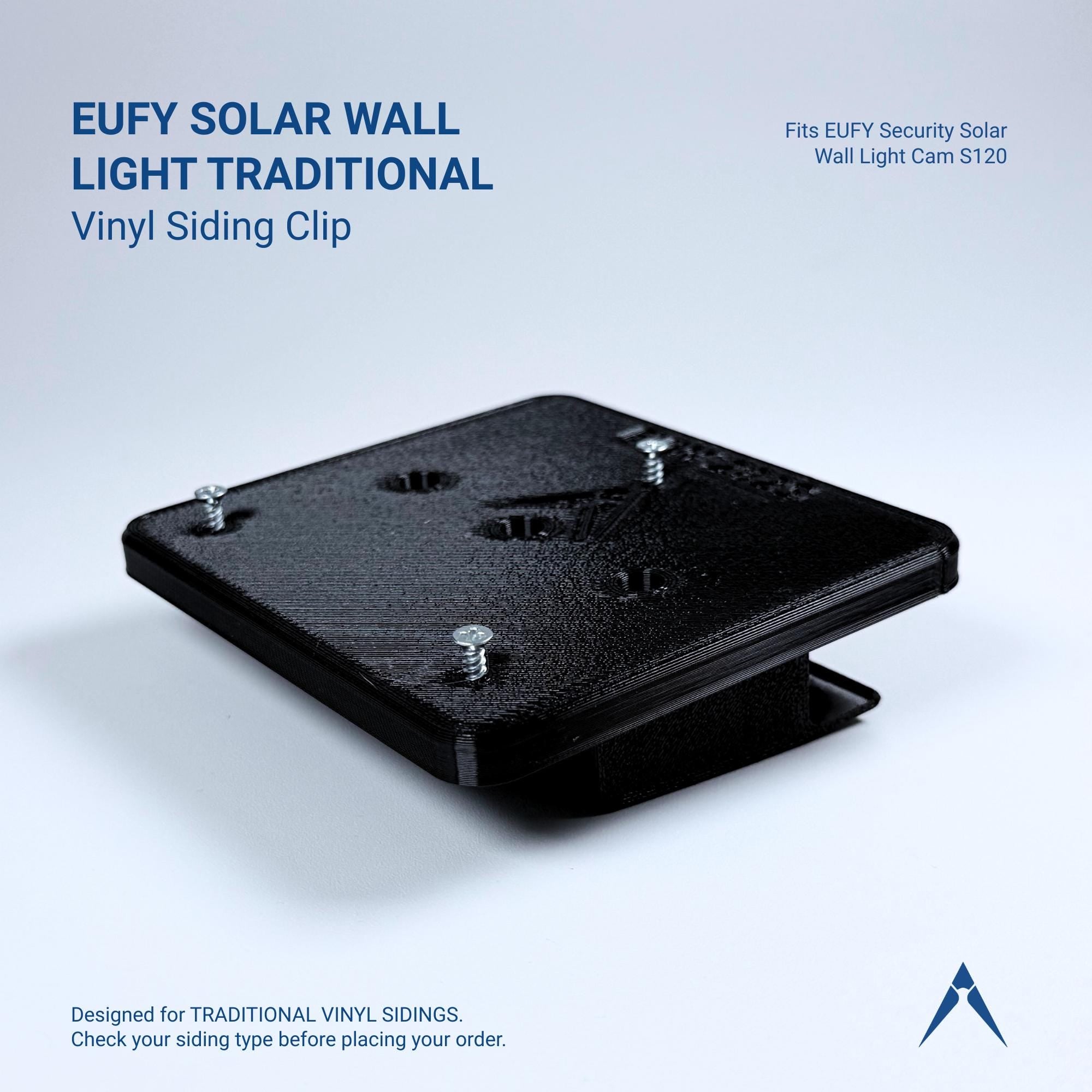 EUFY Solar Wall Light Camera Siding Clip – Dutch Lap Vinyl, Traditional Vinyl or Plank Siding Mount – No Drill, No Holes Mount