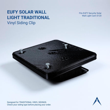 EUFY Solar Wall Light Camera Siding Clip – Dutch Lap Vinyl, Traditional Vinyl or Plank Siding Mount – No Drill, No Holes Mount