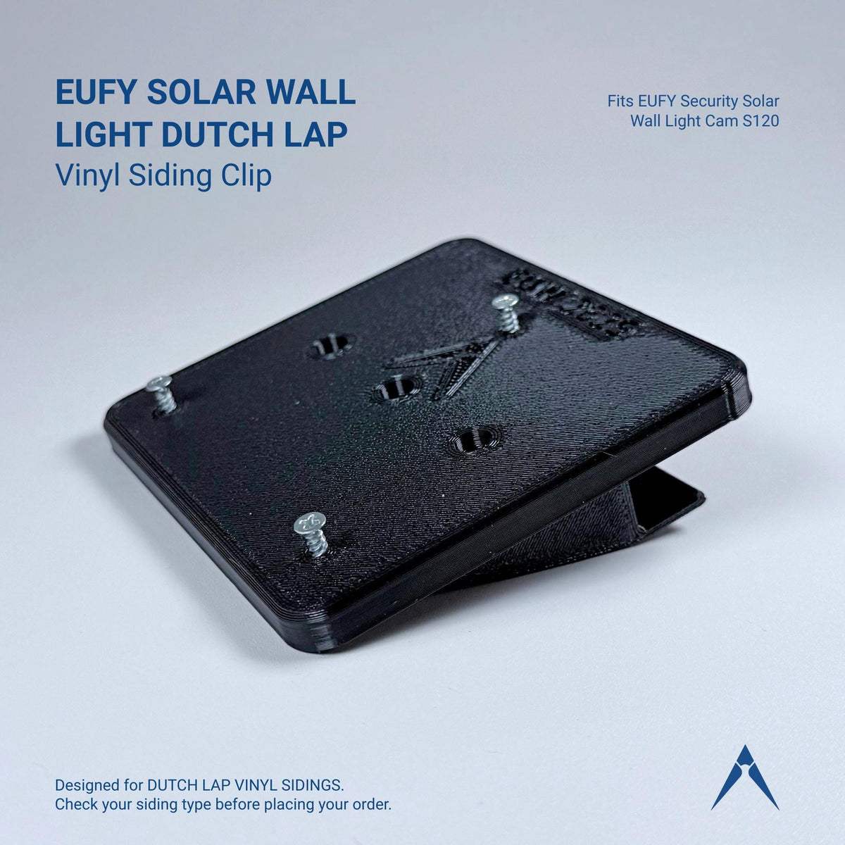 EUFY Solar Wall Light Camera Siding Clip – Dutch Lap Vinyl, Traditional Vinyl or Plank Siding Mount – No Drill, No Holes Mount