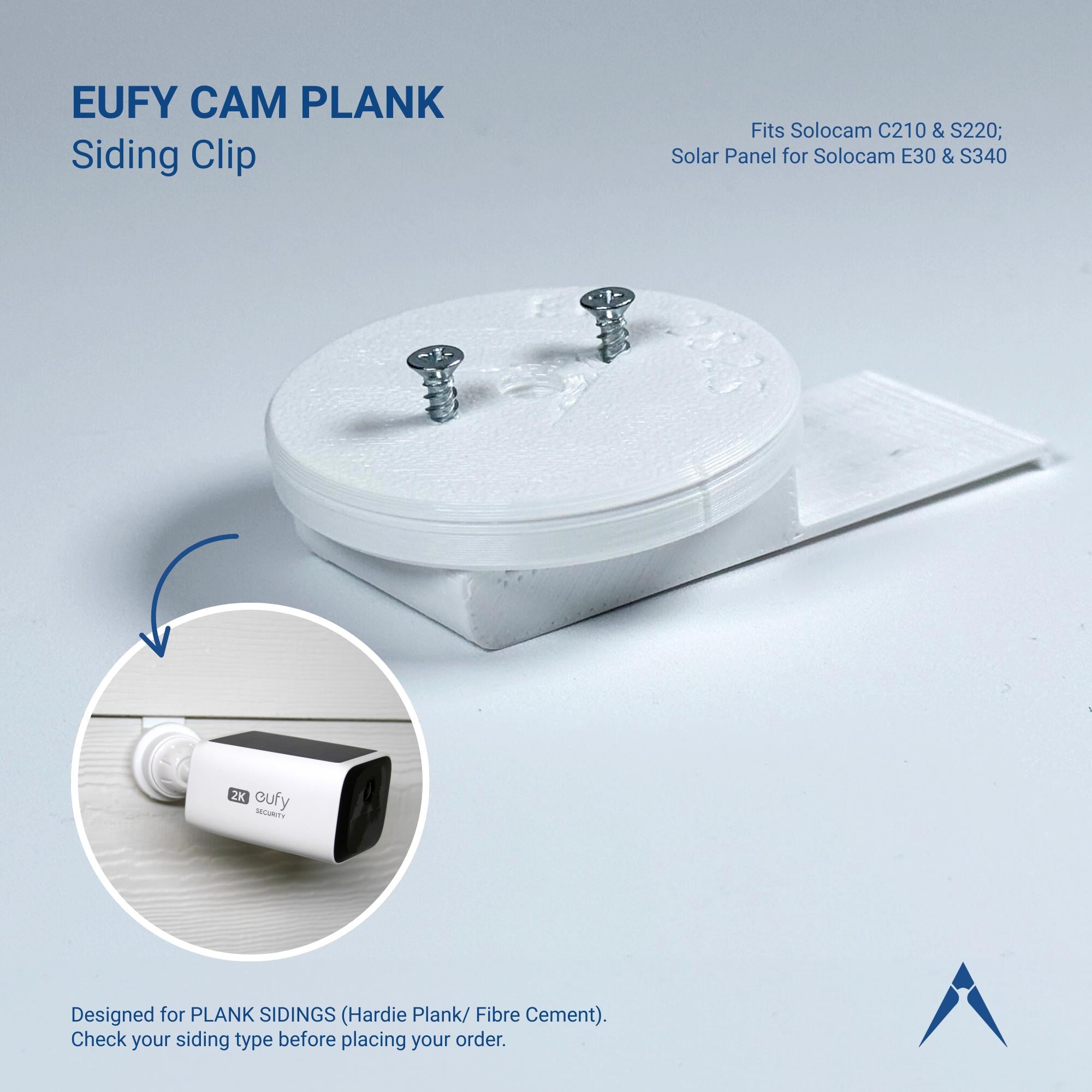 EUFY Camera Siding Clip – Dutch Lap Vinyl, Traditional Vinyl, or Plank Siding Mount – No Drill Bracket